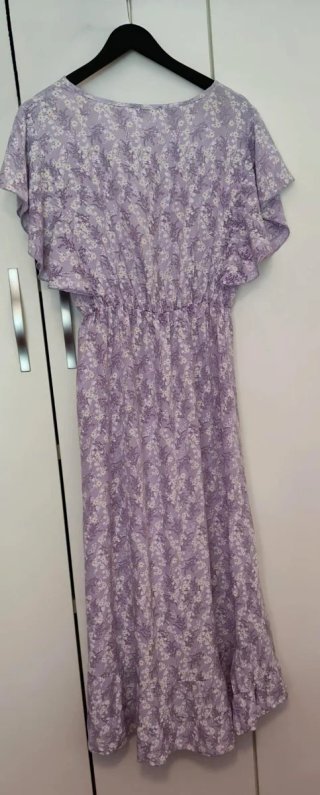 Vestido floral morado talla L