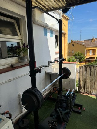 Rack mancuernas banca y barras 100 kg de Hierro