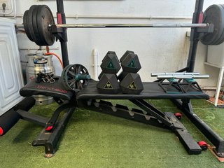 Rack mancuernas banca y barras 100 kg de Hierro