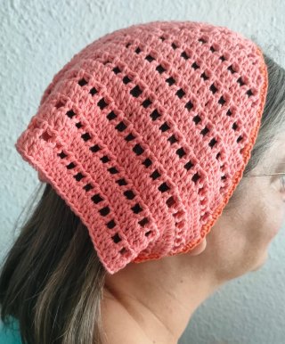 Pañoleta o bandana tejida a crochet