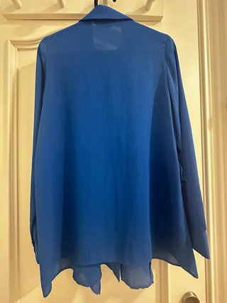 Camisa Zara azul elegante talla XS