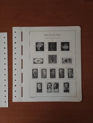 Sellos RDA 1971 MNH y hojas preimpresas Leuchtturm