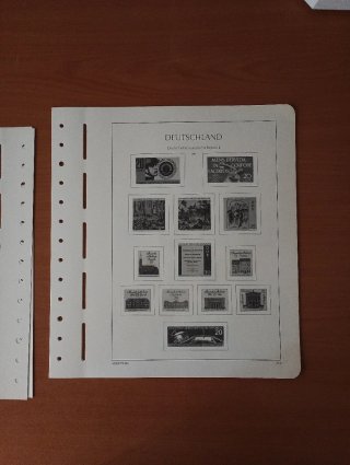 Sellos RDA 1971 MNH y hojas preimpresas Leuchtturm