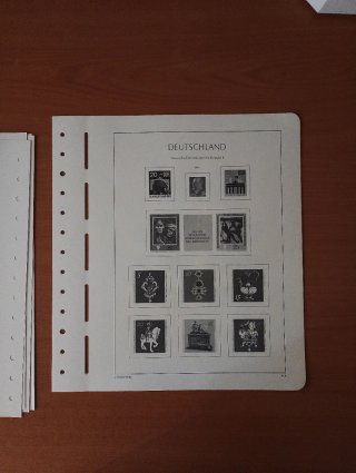 Sellos RDA 1971 MNH y hojas preimpresas Leuchtturm