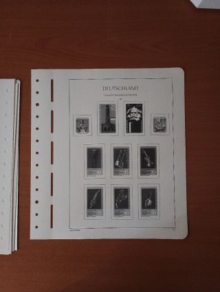 Sellos RDA 1971 MNH y hojas preimpresas Leuchtturm