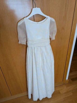 Vestido de Comunión Seda Bordado Nanos