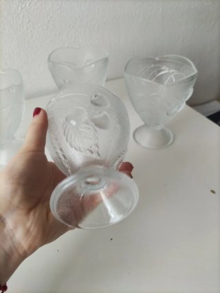 Set di 4 calici da dessert/cocktail in cristallo