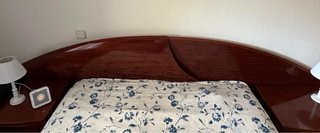Cabecero 2,85m, 2 Mesitas y Cómoda