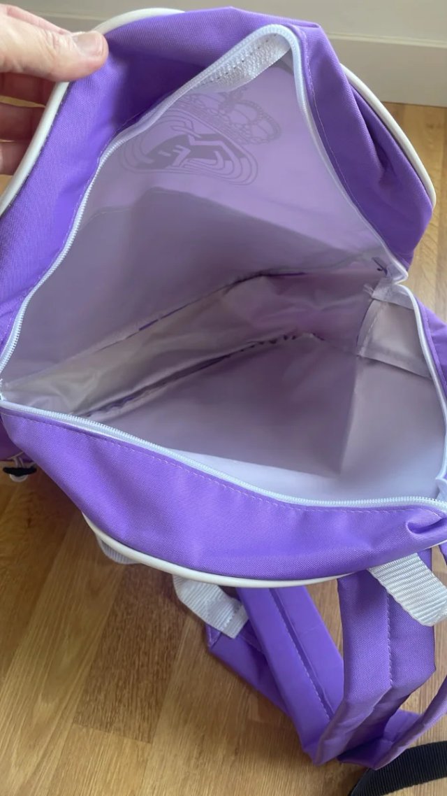Mochila y neceser Real Madrid morado