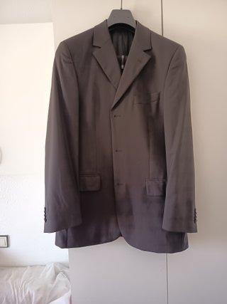 Traje Cerruti Negro Talla 48-40 Lana