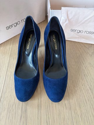 Scarpe col tacco Sergio Rossi blu navy