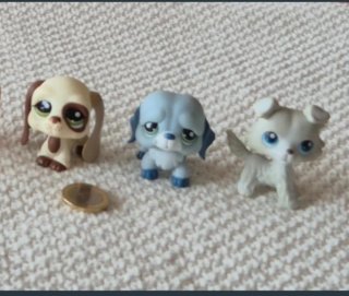 Lote 3 Figuras Little Petshop Perros