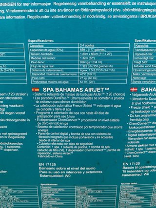 Jacuzzi de 2 a 4 personas. Spa bahamas airjet