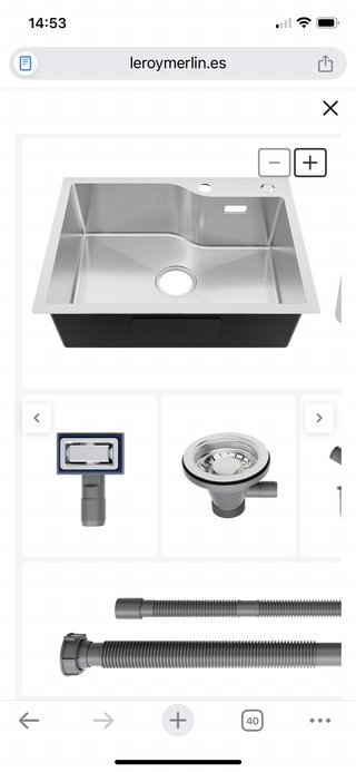 Fregadero cocina Anycee MAX 60x45cm nuevo