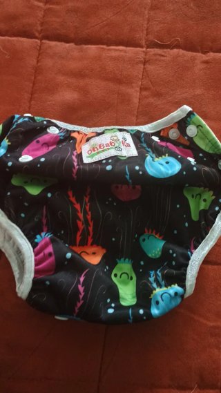 Costume bagno/pannolino neonato con  meduse