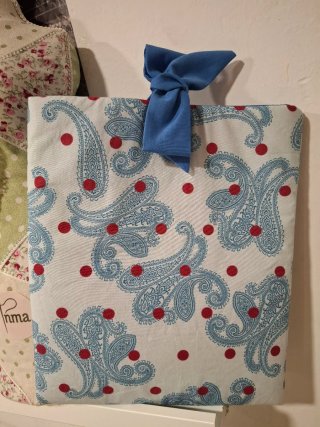 Funda para libro con lazo azul