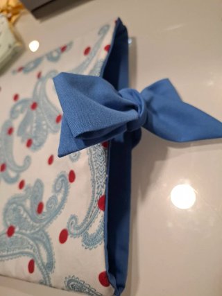Funda para libro con lazo azul