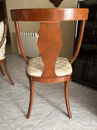 Mesa extensible comedor y 6 sillas madera