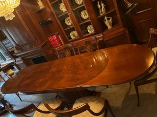 Mesa extensible comedor y 6 sillas madera