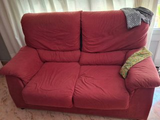 Sofá de 2 plazas rojo