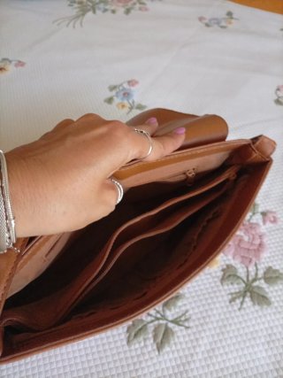 Borsa tracolla vintage in cuoio