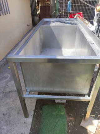 Fregadero industrial acero inoxidable grande