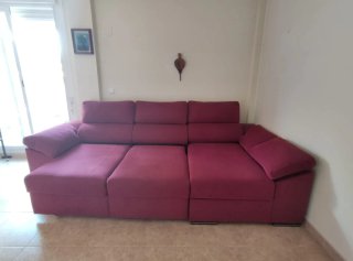 Sofá cama chaise longue granate