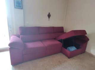 Sofá cama chaise longue granate
