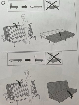 Sofá Cama Matrimonial Gris Ikea