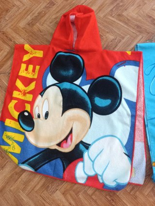 Ponchos Toalla Niños Capucha Mickey Paw Patrol
