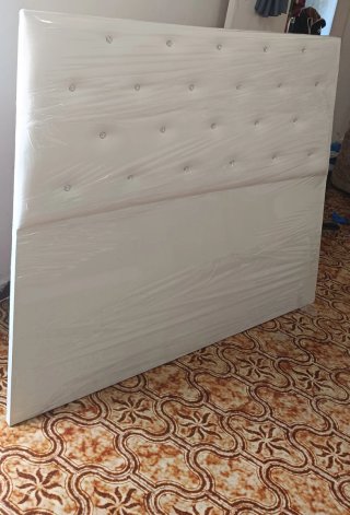 Cabecero polipiel blanco 150x120 cm NUEVO