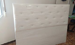 Cabecero polipiel blanco 150x120 cm NUEVO