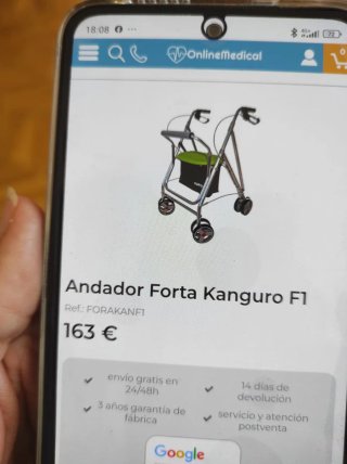 Andador Forta Kanguro F1 Plegable con Frenos