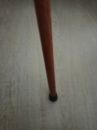Bastón madera y metal mate