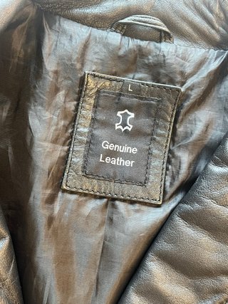 Chiodo in vera pelle vintage taglia L