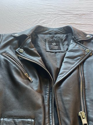 Chiodo in vera pelle vintage taglia L
