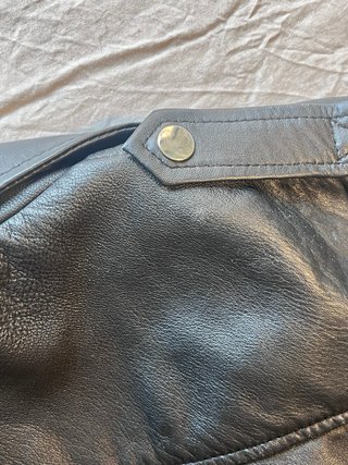 Chiodo in vera pelle vintage taglia L