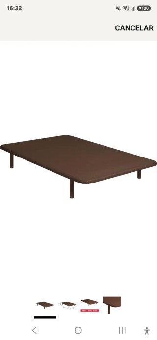 Base tapizada Flex 150x190 marrón
