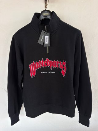 Sudadera Wasted Paris cremallera negra