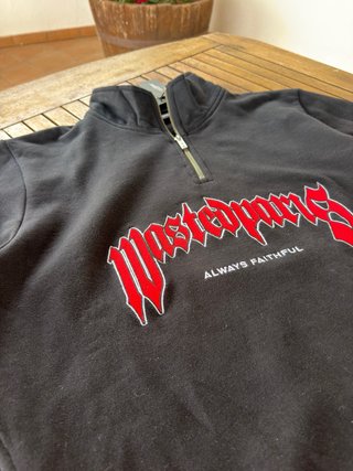 Sudadera Wasted Paris cremallera negra