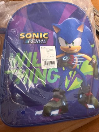 Mochila Sonic Prime Infantil Escolar