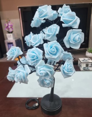 Lámpara Ramo Rosas Azules