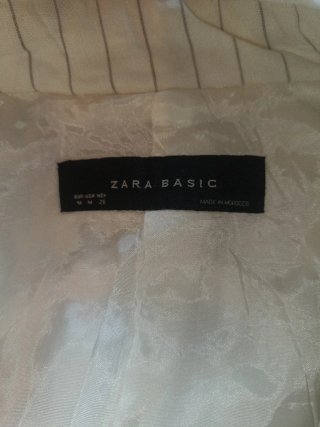 Chaqueta de traje blanca con rayas