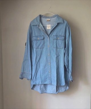 Camisa Vaquera Manga Larga Talla XXL