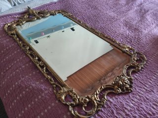 Espejo antiguo bronce.