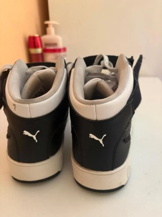 Zapatillas Puma plataforma blanco y negro
