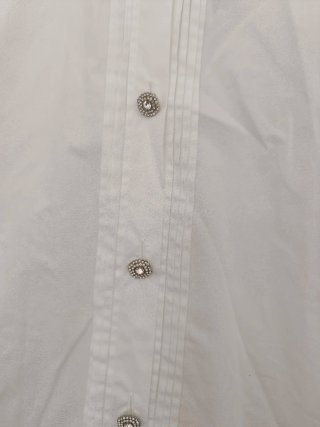 Blusa Zara Botones Joya Blanca