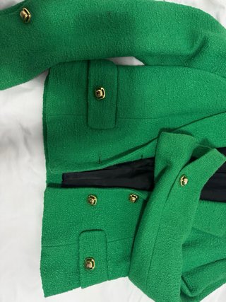 Blazer Zara Verde Mujer