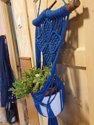 Suporte macramê artesanal para vasos