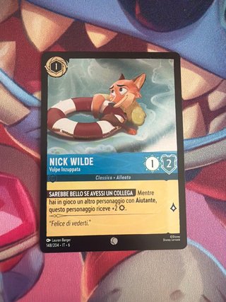 Nick Wilde Volpe Inzuppata Foil Disney Lorcana